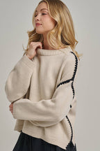Contrast Stitch Sweater