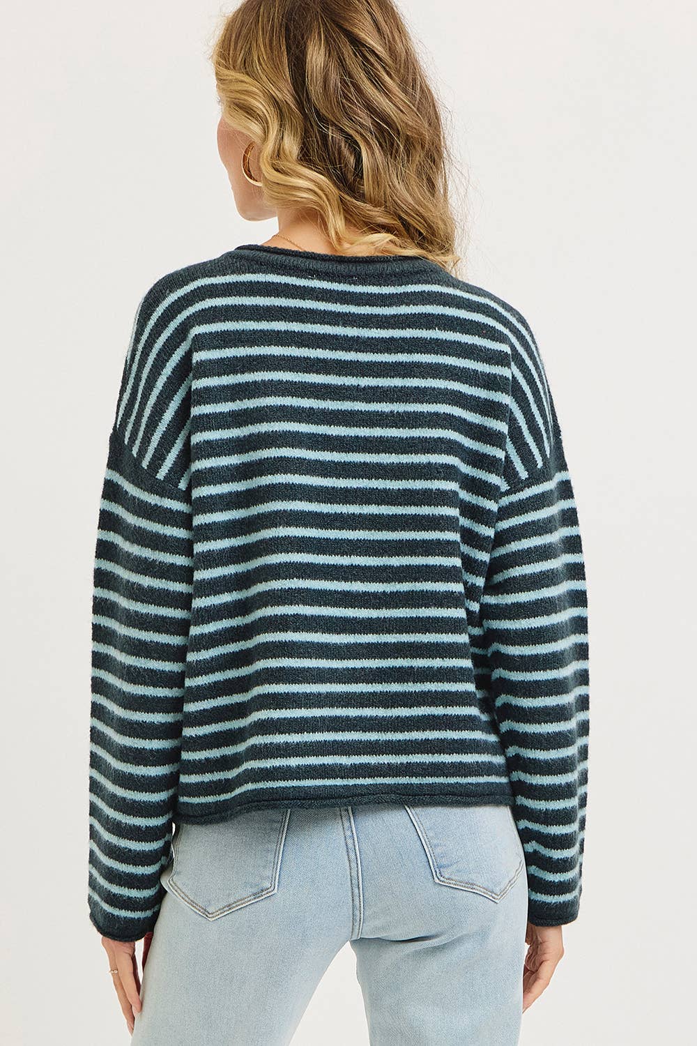 Striped Button Up Cardigan
