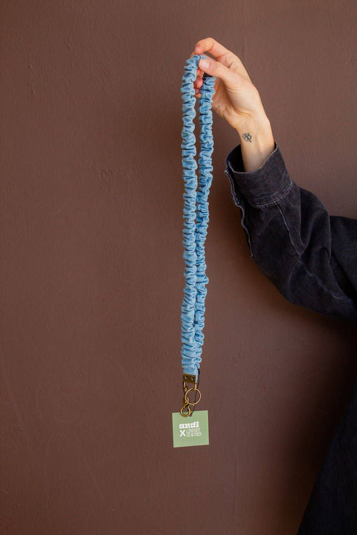 Baby Blue Jean Lanyard