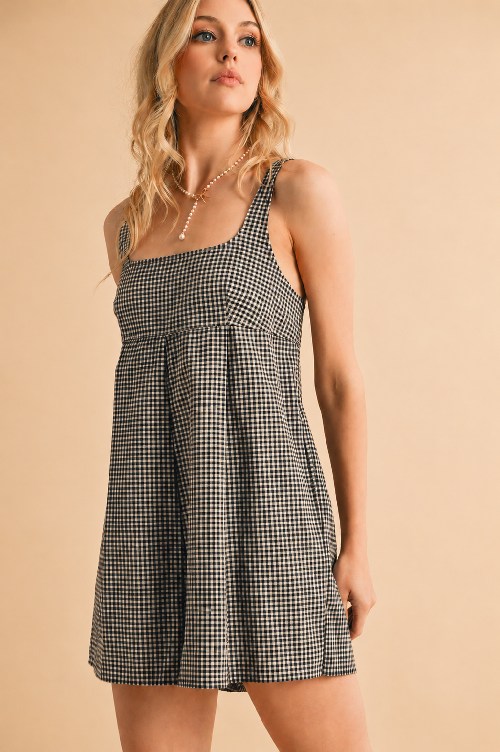 Carie Gingham Romper