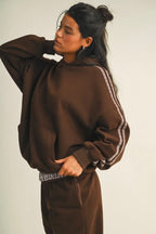 (PREORDER) Plaid Striped Sweat Set