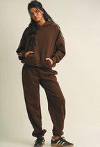 (PREORDER) Plaid Striped Sweat Set
