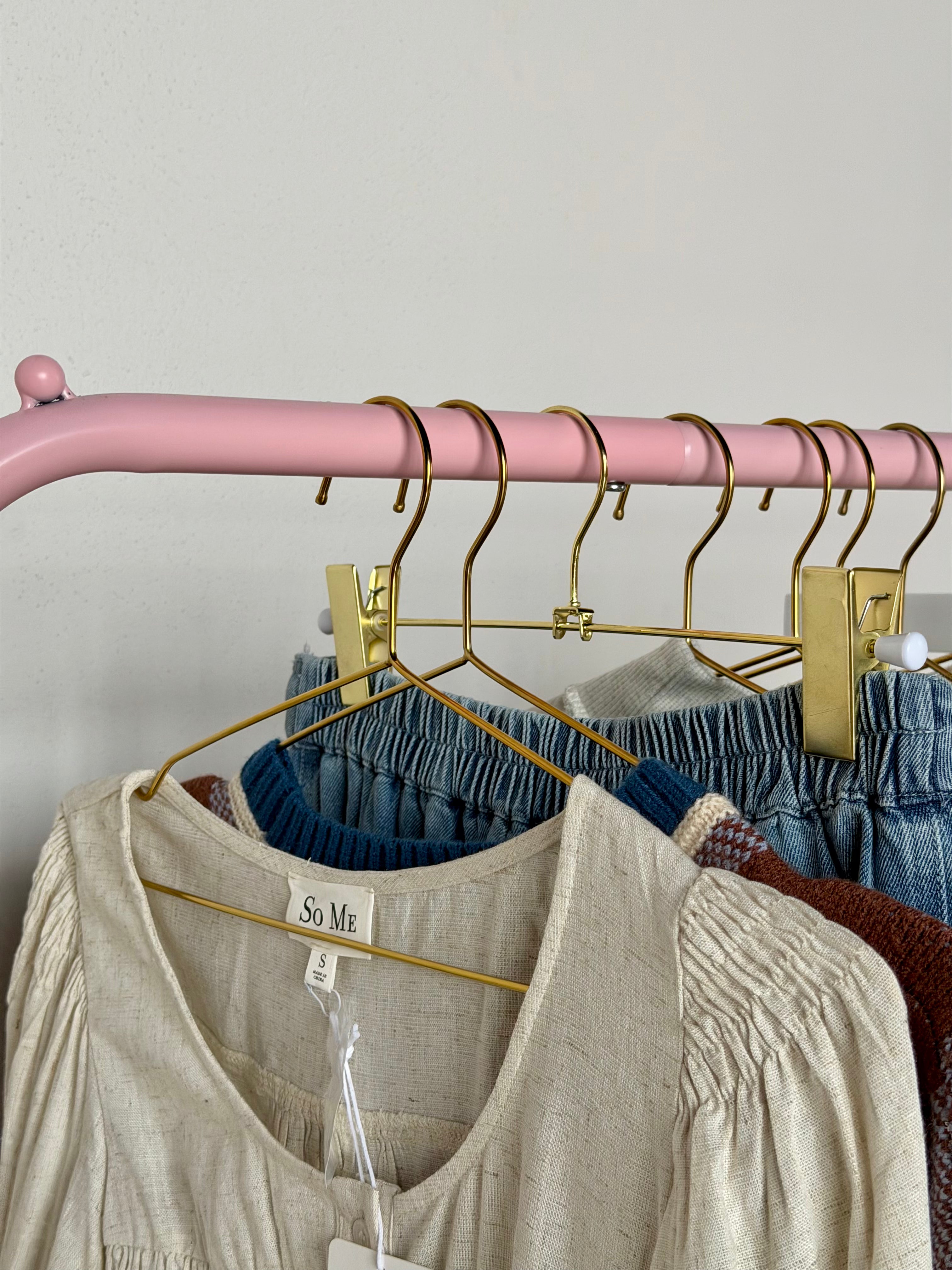 Smocking Long Sleeve Top