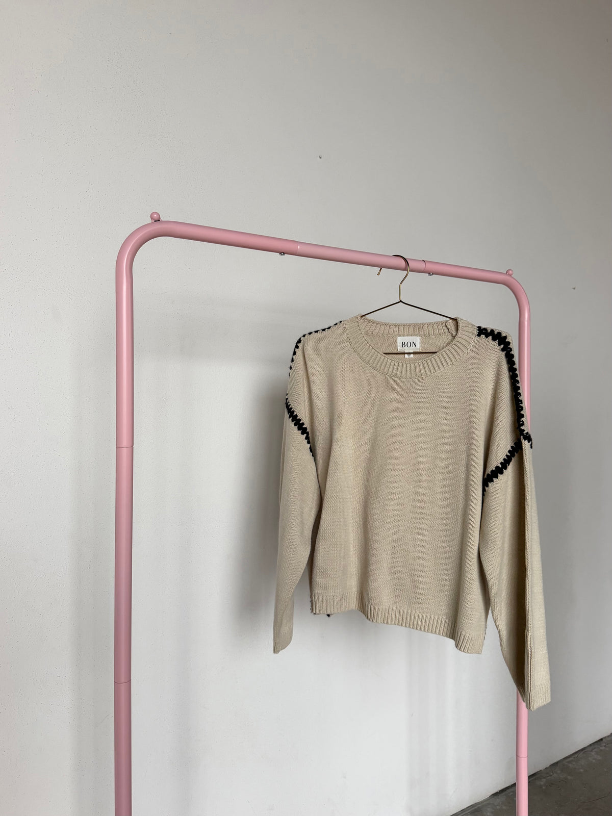 Contrast Stitch Sweater