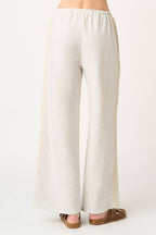 Lace Striped Terry Sweatpants