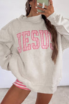Jesus Gingham Mockneck Long Sleeve
