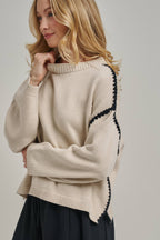 Contrast Stitch Sweater