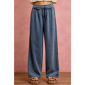 Ruffled Elastic Wide Leg Pant